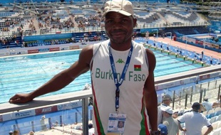 Le nageur burkinabé, Pascal Zoundi, lors des championnats du monde de natation de Rome, le 28 juillet 2009.