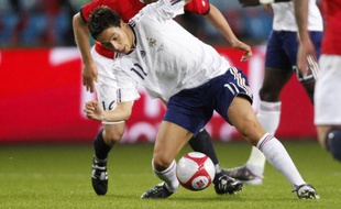 Samir Nasri lors du match Norvège-France, le 11 août 2010.