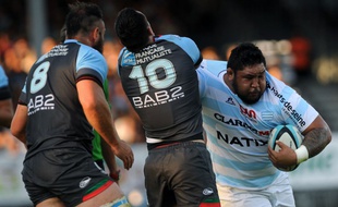 Le pilier Néo-Zélandais du Racing 92 Ben Tameifuna lors d'un match face à Toulon, le 24 juin 2016.