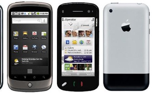 Un iPhone, un Nexus One et un Nokia N97