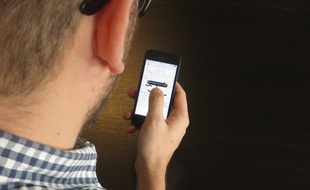 L'appli Uber facilite le covoiturage, le 04 février 2014.