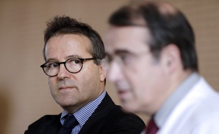 Martin Hirsch, directeur de l'Assistance publique-Hôpitaux de Paris (AP-HP), le 12 janvier 2015 à l'hôpital de la Pitié-Salpêtrière.