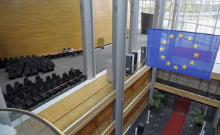 Le Parlement Européen. Visite de chantier pour la presse en vue de la validation de la prochaine session à Strasbourg le 18 09 2008