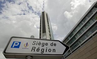 Lille, le 3 juin 2014. Le batiment du conseil regional du Nord Pas-de-Calais boulevard du president Hoover.