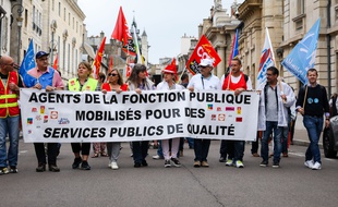 Une manifestation de fonctionnaires à Dijon en 2018.