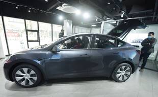 Une voiture Tesla en Chine le 4 janvier 2021 (illustration).