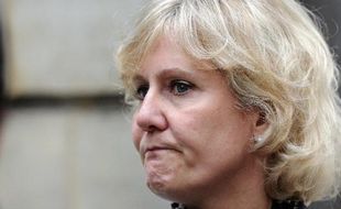 La député européenne Nadine Morano à un meeting de l'UMP le 27 mai 2014 à Paris