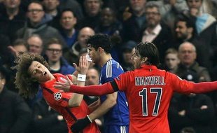Diego Costa n'a pas failli à sa réputation de provocateur lors du 8e de finale retour Chelsea-PSG (2-2), le 11 mars 2015.