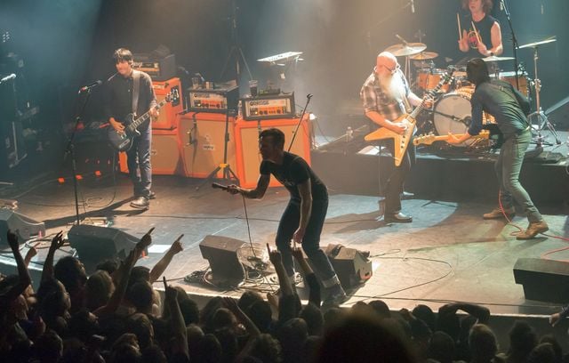 Lors du concert au Bataclan du groupe américain Eagles of Death Metal quelques instants avant l’attaque terroriste le 13 novembre 2015.