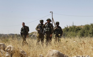 Illustration de soldats israéliens près d'Hébron en Cisjordanie le 30 juin 2016.