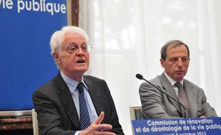 Lionel Jospin, qui dirige la commission de rénovation et de déontologie de la vie publique, lors d'une conférence de presse à Paris, le 9 octobre 2012.