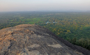 Panorama depuis le rocher de Pidurangala au Sri Lanka.