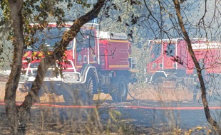 Lors de l'un des incendies survenu en 2020 sur la commune de Villaudric, en Haute-Garonne.