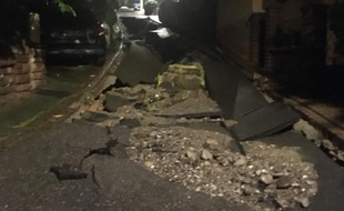 La rue de Voegtlinshoffen la plus ravagée après l'orage de ce mardi 12 juin.
