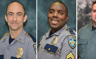Matthew Gerald, Montrell Jackson et Brad Garafalo, les trois policiers tués à Baton Rouge le 17 juillet 2016