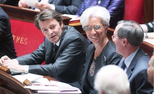 François Baroin (à g.) ,ministre du Budget, hier à l'Assemblée nationale.
