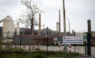 La raffinerie Total de La Mède (Bouches-du-Rhône), le 16 avril 2015