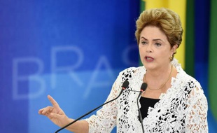 La présidente brésilienne Dilma Rousseff, le 5 octobre 2015 à Brasilia