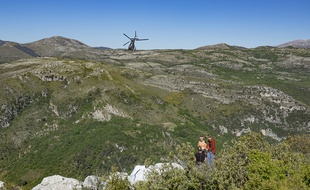La slackline installée à Saint-Jeannet mesurait 1.600 mètres, la plus longue au monde.