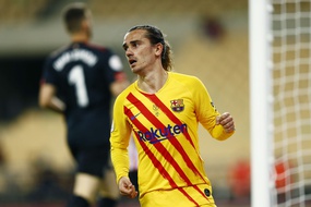 Antoine Griezmann lors de la victoire du FC Barcelone en Coupe du Roi, à Séville le 17 avril 2021.