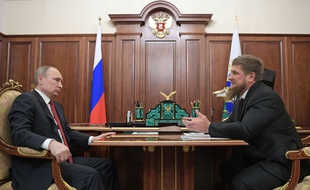 Vladimir Poutine et le chef de la région de Tchétchénie, Ramzan Kadyrov, le 19 avril 2017 à Moscou