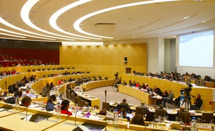 L'hémicycle du conseil régional à Lille.