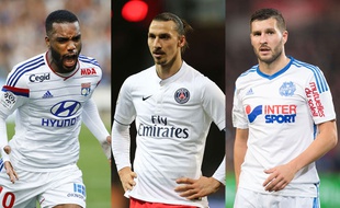 Alexandre Lacazette, Zlatan Ibrahimovic, André-Pierre Gignac, trois rivaux pour le titre/