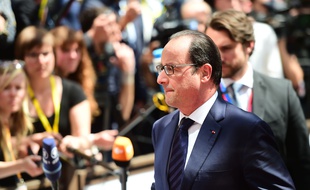 Le Président Francois Hollande lors d'un sommet à Bruxelles le 10 juin 2015.