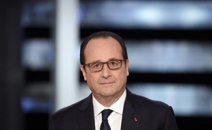 François Hollande sur le plateau de TF1 à Aubervilliers le 6 novembre 2014