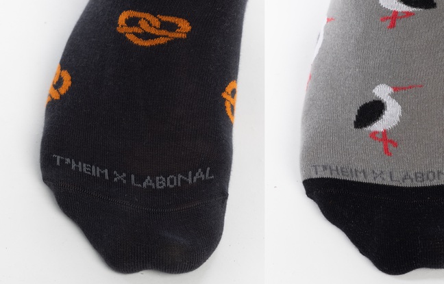 Cigognes, bretzels, bière... Des chaussettes 100 % Alsace, jusqu'aux motifs