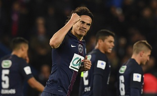 Cavani a évidemment marqué lors de la demi-finale de Coupe de France entre le PSG et Monaco, le 26 avril 2017.