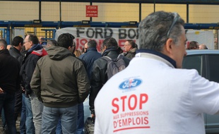 Débrayage chez Ford à Blanquefort le 5 mars 2018, après l'annonce de l'industriel de se désengager du site