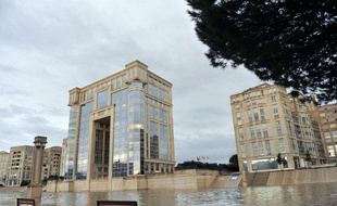 A Montpellier le fleuve a débordé. Le 5 novembre 2011.