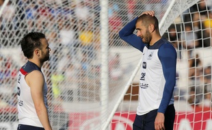 Mathieu Valbuena et Karim Benzema, le 10 juin 2014