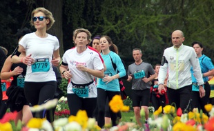 Les coureurs du premier Rennes Urban Trail ici dans le parc du Thabor.