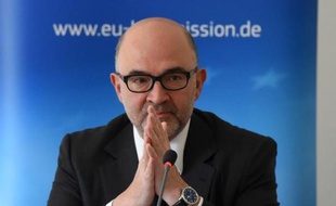 Le commissaire européen Pierre Moscovici, le 18 mai 2015 à Berlin