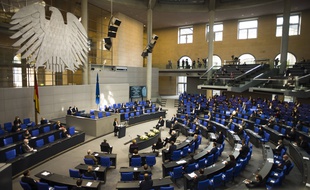 Dans l'hémicycle su Bundestag à Berlin. (illustration)