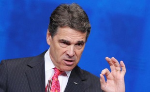 Le gouverneur républicain du Texas, Rick Perry, à Washington le 9 février 2012