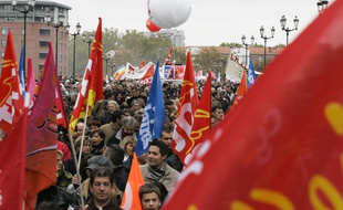 Illustration d'une manifestation unitaire a Toulouse.