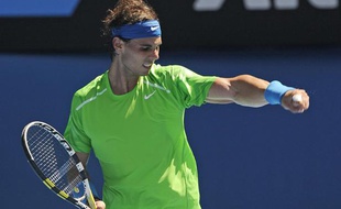 Rafael Nadal lors de sa victoire en huitièmes de finale face à Feliciano Lopez