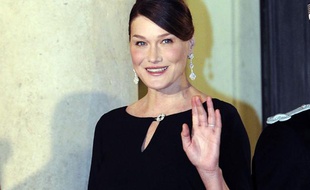 Carla Bruni-Sarkozy le 26 janvier à l'Elysée, à Paris
