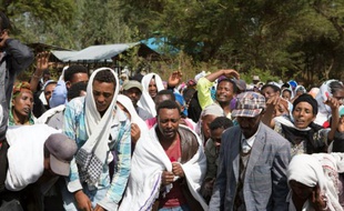 Obsèques le 17 décembre 2015 dans le village de Yubdo d'un homme tué lors de manifestations dans la région d'Oromia