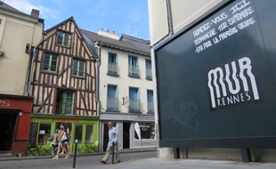 Le mur, installé rue Vasselot à Rennes, accueillera chaque mois des œuvres de street art.