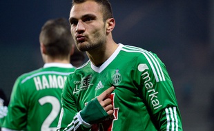 Yohan Mollo lors du match entre Saint-Etienne et Lens le 6 février 2015.