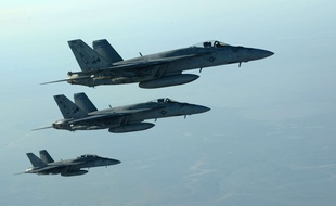 Des avions de l'US Air Force photographiés en septembre 2014 dans le nord de l'Irak.