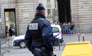 Illustration d'une intervention de la police, à Rennes.