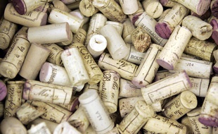 Illustrations de bouchons de bouteilles de vin.