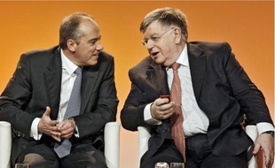 Didier Lombard ( à dr.) avait déjà cédé les rênes opérationnelles de France Télécom l'an dernier à Stéphane Richard (à g.).