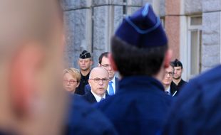 Bernard Cazeneuve s'est exprimé devant les gendarmes et policiers ici à Rennes le 15 mai 2016.