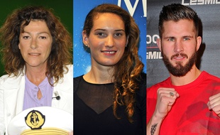 Les anciens sportifs Florence Arthaud, Camille Muffat et Alexis Vastine, décédés dans un crash d'hélicoptère sur le tournage du jeu de TF1 «Dropped», le 9 mars en Argentine.